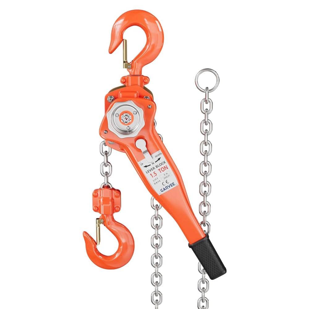 Manual Lever Chain Hoist 1.5 Ton/3300 lbs Capacity, 20FT Lifting Height with G80 Galvanized Steel Chain price history on PriceWatchPro