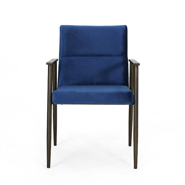 Unbranded Amethist Navy Blue Velvet Dining Chair