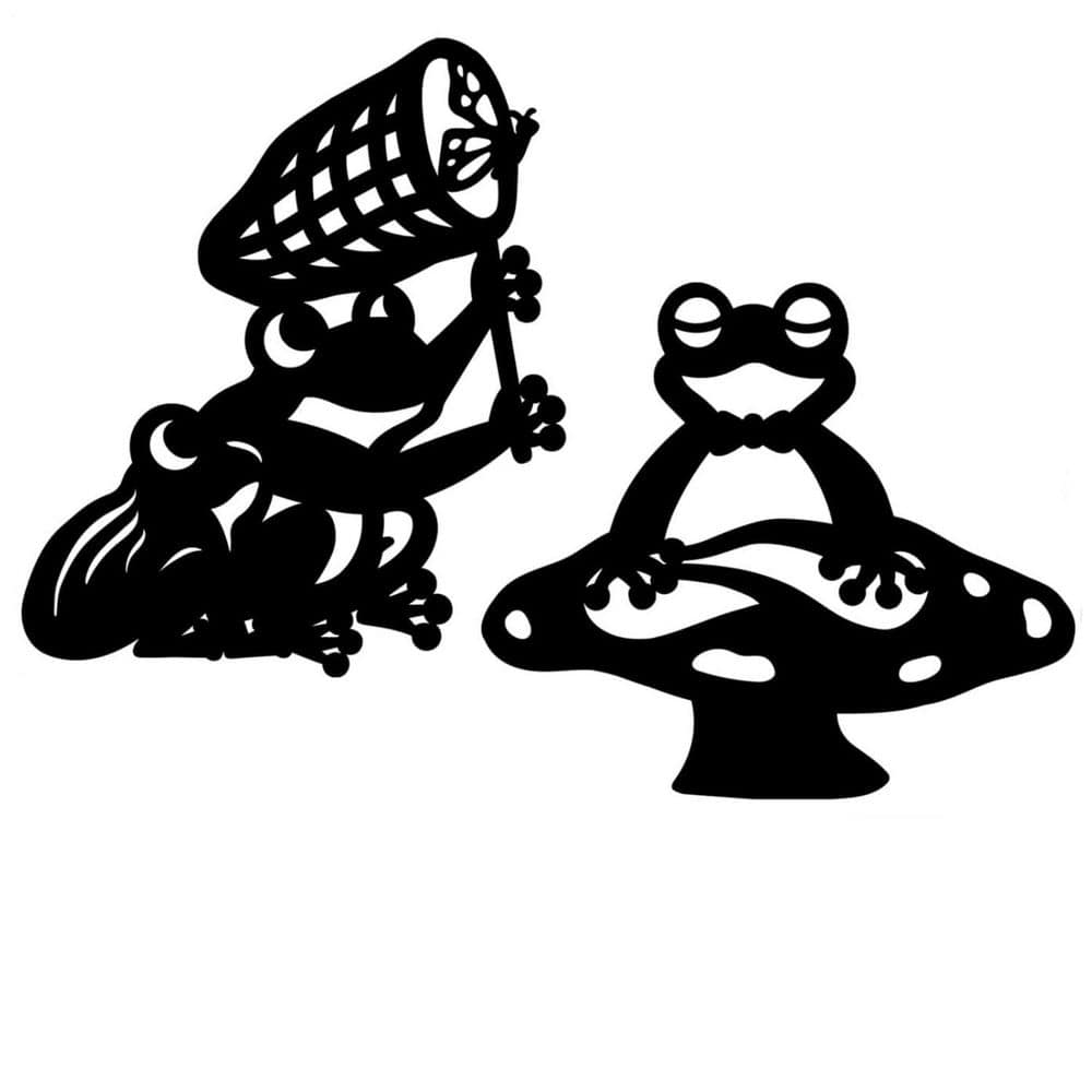 11.4 x 13 in. Black Metal Frog Garden Decorative Stakes for Outside Outdoor Decor Yard Art Patio Lawn Ornaments price history on PriceWatchPro