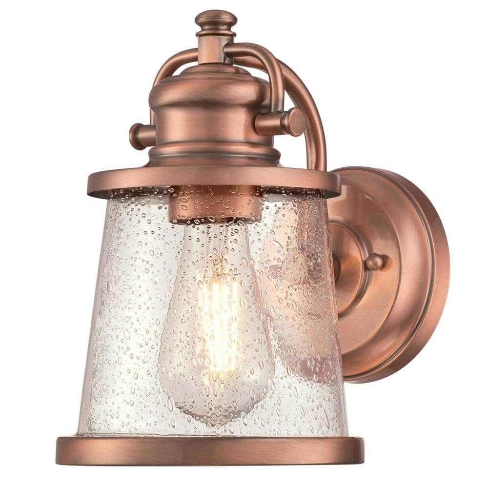 Emma Jane 1-Light Washed Copper Outdoor Wall Lantern Sconce price history on PriceWatchPro