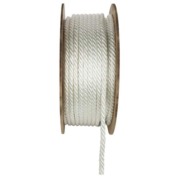 Crown Bolt 1/2 in. x 300 ft. Solid Braid Nylon and Polyester Rope in White
