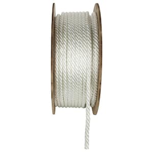 1/4 in. x 800 ft. Nylon and Polyester Solid Braid Rope, White