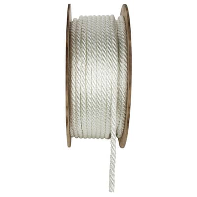 3/8 in. x 1 ft. White Solid Braid Nylon Rope