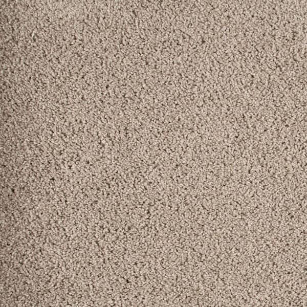 Rockaway III-Taupe Sand-Brown 58 oz. Polyester Textured Installed Carpet