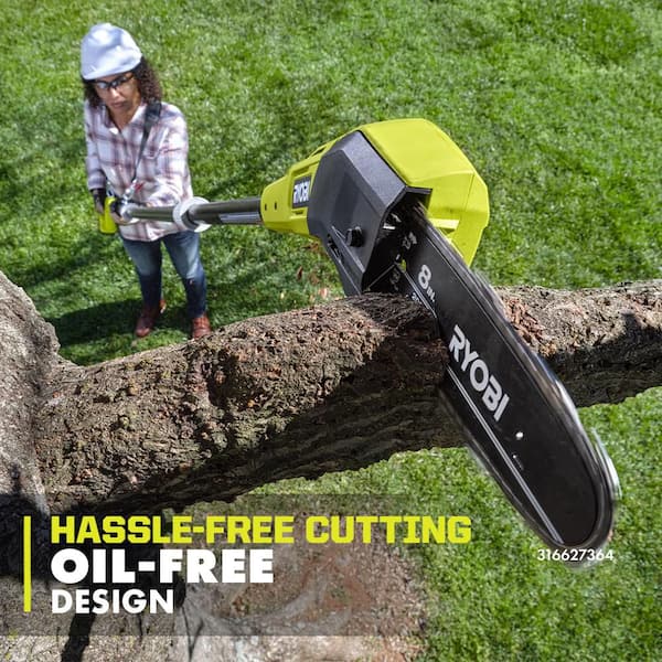 RYOBI ONE+ 18V Cordless Oil-Free Pole Saw with Ah