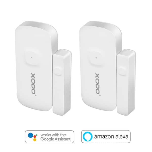 Xodo Wi-Fi Wireless Security Burglar Alarm Chime Sensors for Doors/Windows - Intruder Alert-Smart Phone Compatible (4-Pack)