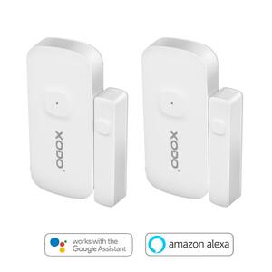 Wi-Fi Wireless Security Burglar Alarm Chime Sensors for Doors/Windows - Intruder Alert-Smart Phone Compatible (2-Pack)