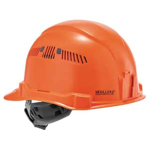 Skullerz Orange Class C Hard Hat Cap Style Vented Ratchet Suspension