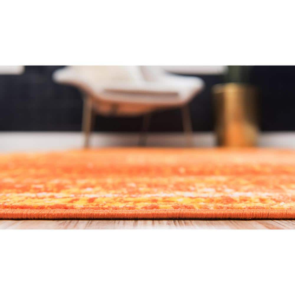 Casino Sofia Chic Orange Synthetic 2'2" x 3'1" Indoor Rug