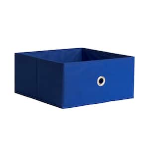 5.9 in. H x 12.5 in. W x 12.5 in. D Blue Fabric Cube Storage Bin