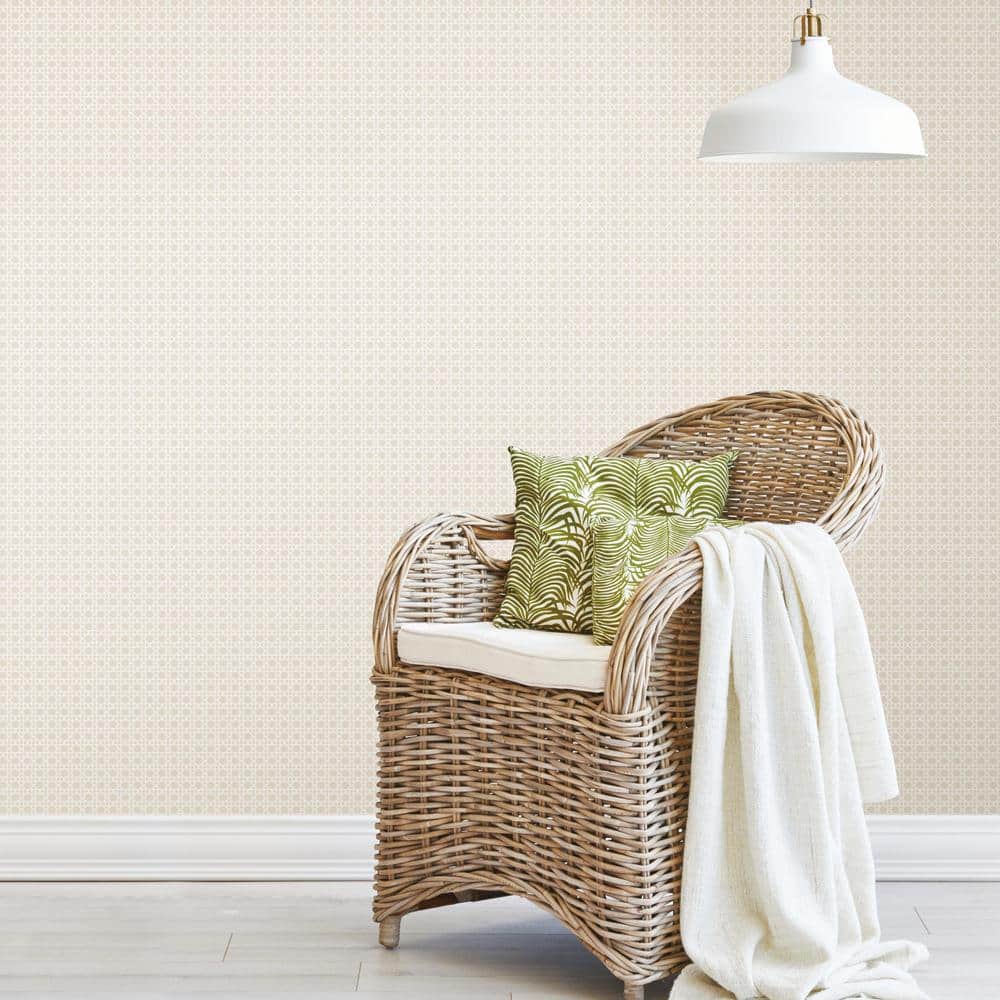 Tan Geometric Peel and Stick Washable Wallpaper Roll