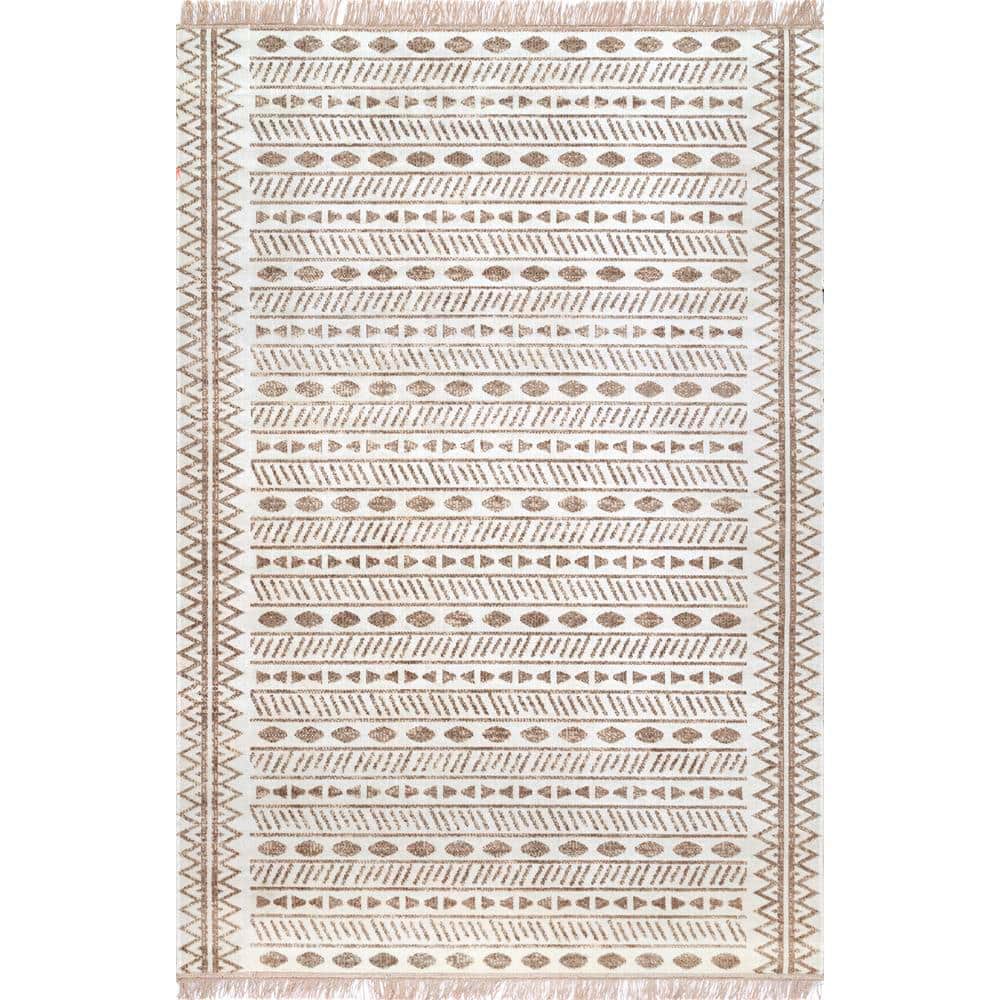 nuLOOM Azalea Tribal Indoor/Outdoor Area Rug 8' x 10' Off-white 
