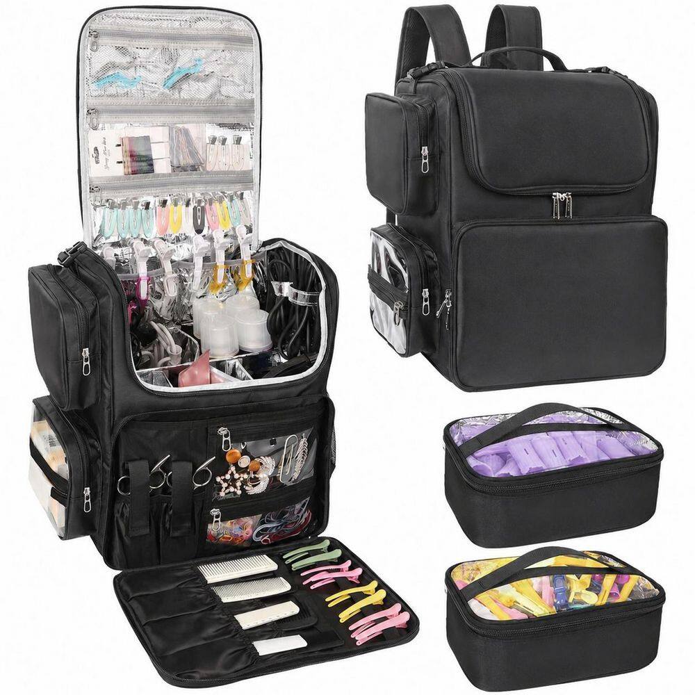 Hair Tool Organizer Backpack Heat Insulation Layer for Curling Iron Straightener Travel Black price history on PriceWatchPro