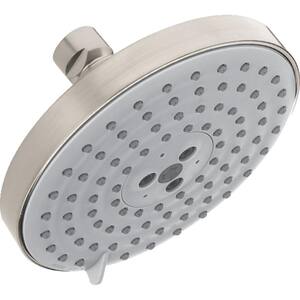 Raindance S 3-Spray Patterns 5 in. Wall Mount Fixed Shower Head in Brushed Nickel