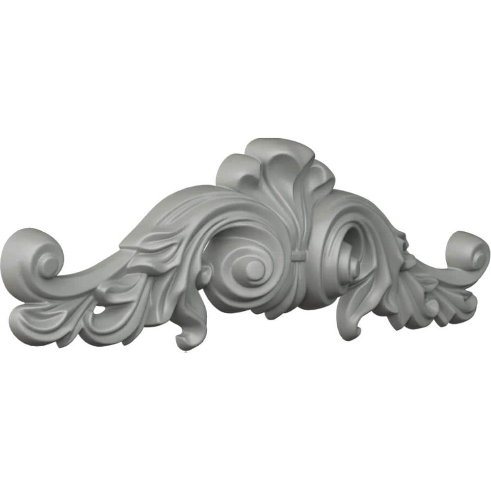 Primed Architectural Urethane Scroll Onlay 7.25'' H x 23.5'' W