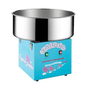 Blue Cotton Candy Machine- Flufftastic Floss Maker- Use Sugar or Hard Candy- Stainless Steel Pan