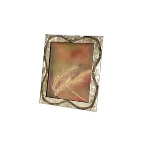 8 in. x 10 in. Inlaid Vervain and Gold Capiz Shell Large Picture Frame