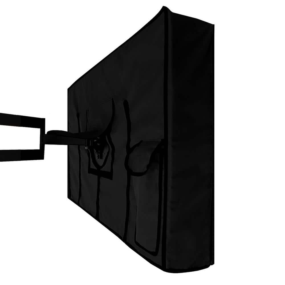 Black Weatherproof Polyester TV Cover with Remote Pocket for 30"-32" TVs