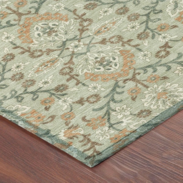 Chantille Machine Washable Indoor/Outdoor Abstract ACN2634 Celery 3 ft. x 4 ft. Area Rug