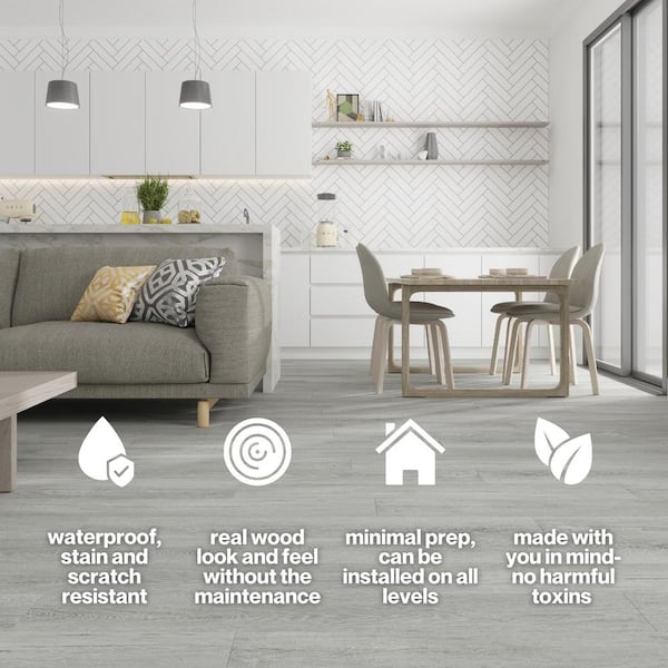 Lucida Surfaces TruCore Grey 12 MIL x 7.3 in. W x 48 in. L Lucida Surfaces TruCore Grey 12 MIL x 7.3 in. W x 48 in. L