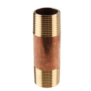 3/4 in. x 3 in. Brass MIP Nipple Fitting (3-Pack)