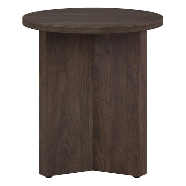 Meyer&Cross Anders 20 in. Alder Brown Round MDF Top End Table