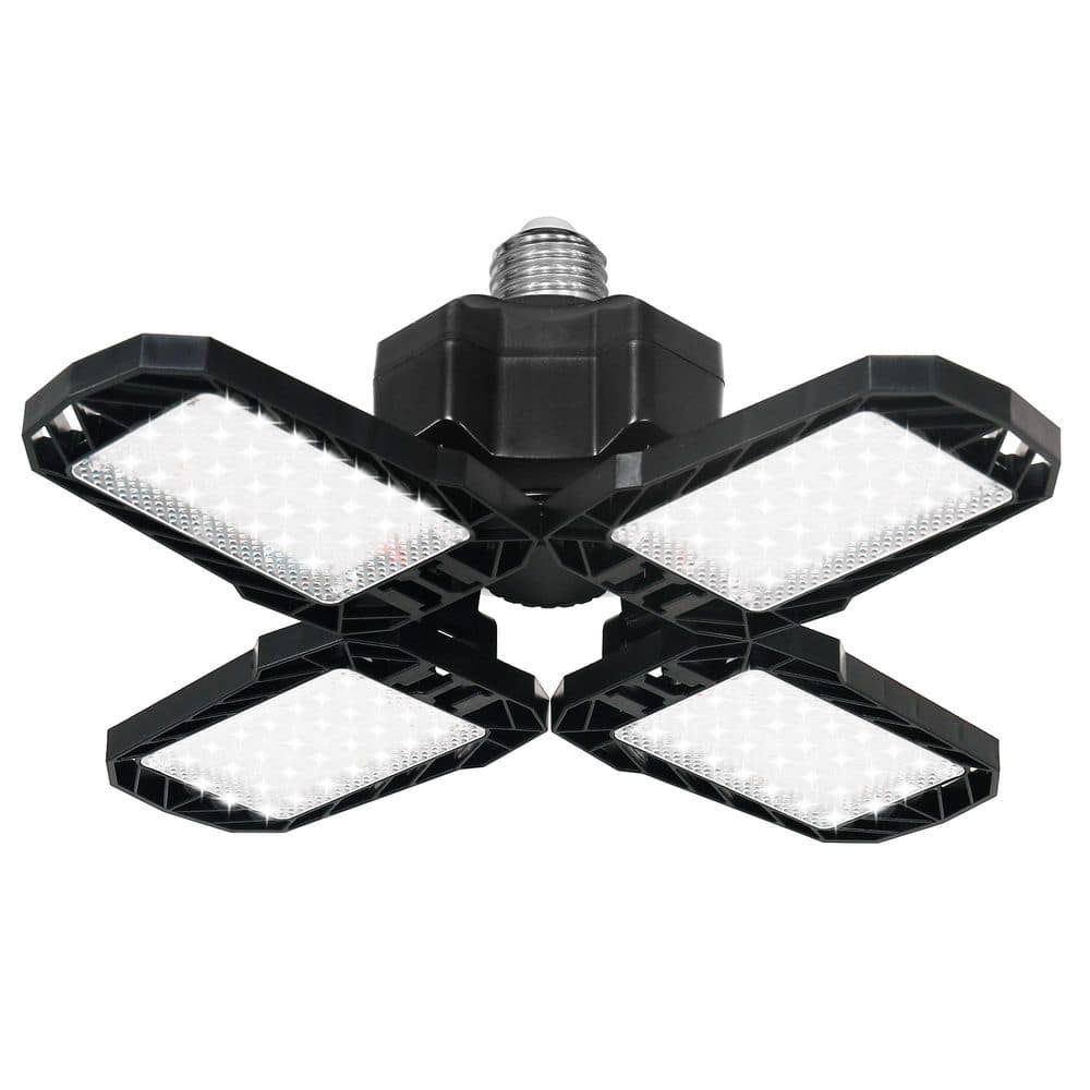 38. 14W LED 4-Leaf Garage Light, 8000LM 6000K Daylight, E26 Base, Black Housing price history on PriceWatchPro