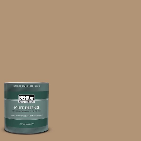 BEHR ULTRA 1 qt. #290E-3 Classic Taupe Extra Durable Semi-Gloss Enamel ...