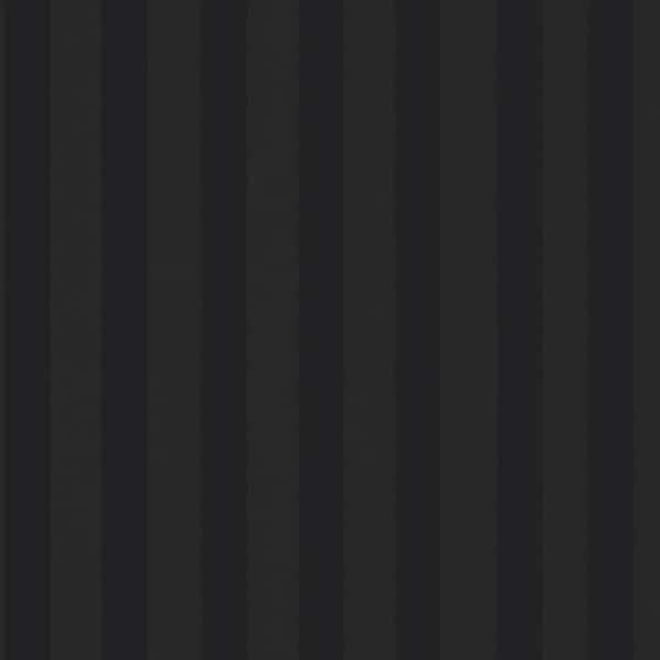 Matte and Shiny Embossed Striped Wallpaper in Black