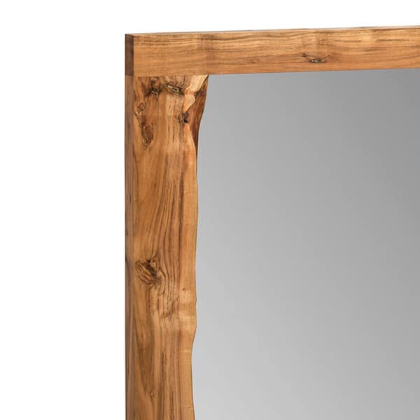Alaterre Furniture Medium Rectangle Brown Mirror (24 in. H x 48 in