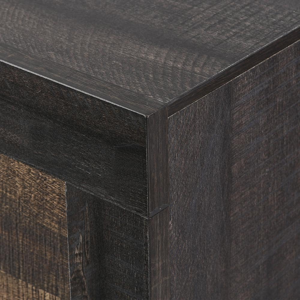 Harrison Dark Wood 6-Drawer Dresser with Felt Lined Drawer