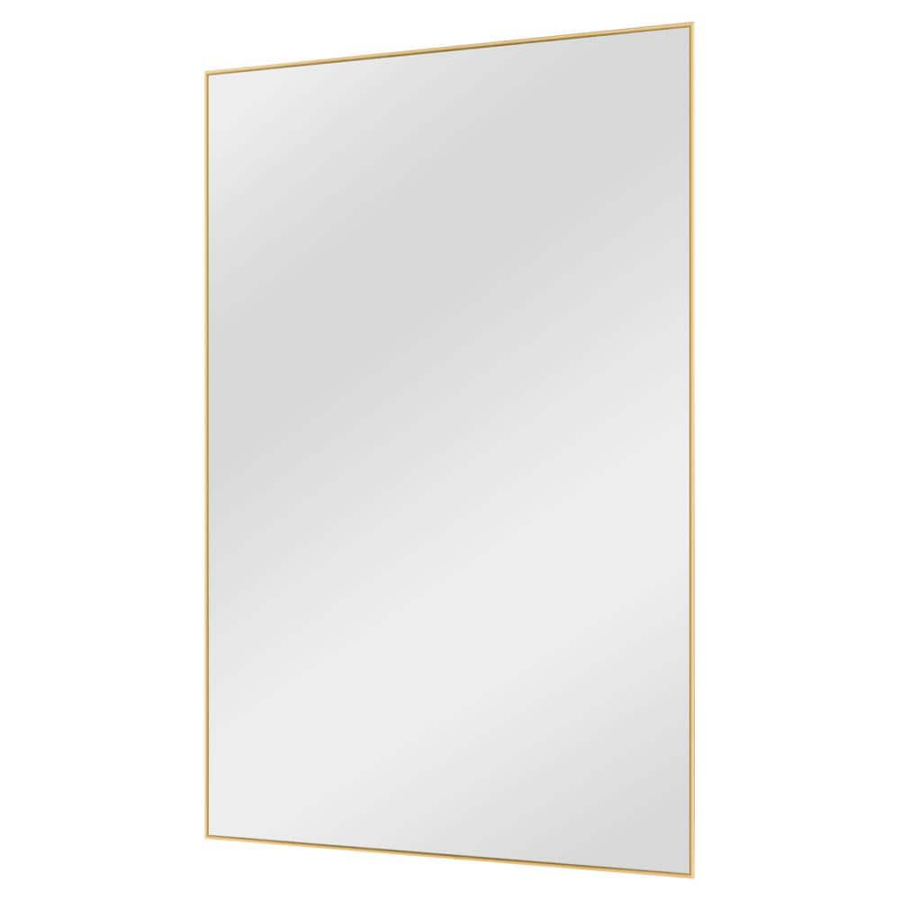 59 in. x 35 in. Modern Rectangle Framed Gold Floor Leaning Mirror price history on PriceWatchPro