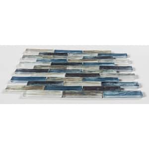 Giovan Jorell Gray/White 11-3/4 in. x 11-3/4 in. Textured Glass Brick Joint Mosaic Tile (4.8 sq. ft./Case)