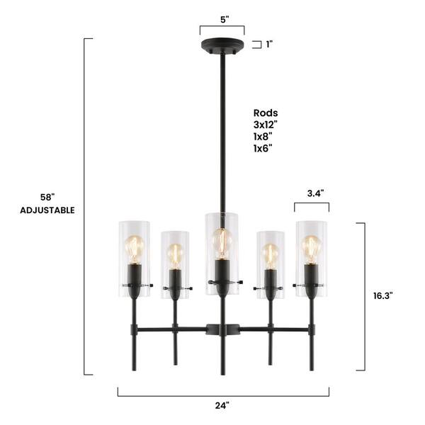 Kitchler “Maritime” 4-light linear chandelier new and sealed online in box