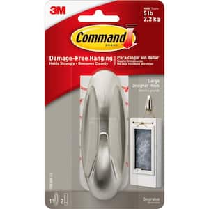 Command Large Outdoor Wreath Hook with Foam Strips 17019AWGR2-ESB - The  Home Depot