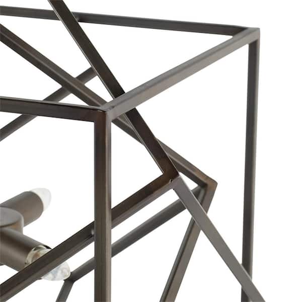 CottaIron 3-Light Black Liner Pendant with Adjustable Chain Metal Chandelier for Hallway, with No Bulbs Included