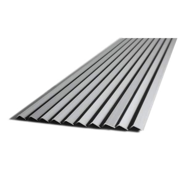 Matte Gray 36 in. x 0.18 in. Aluminum Peel and Stick Backsplash Tile Edge Trim (10 Piece)