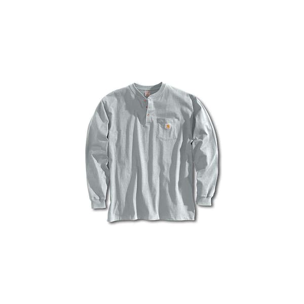 Carhartt Men's Tall XXX Large Heather Gray Cotton/Polyester Long-Sleeve T-Shirt