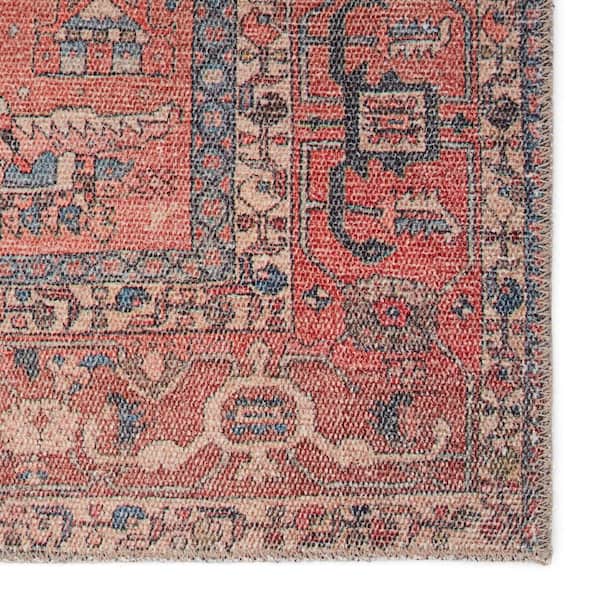 Lenora Red/Blue 5 ft. x 7 ft. 6 in. Oriental Rectangle Area Rug