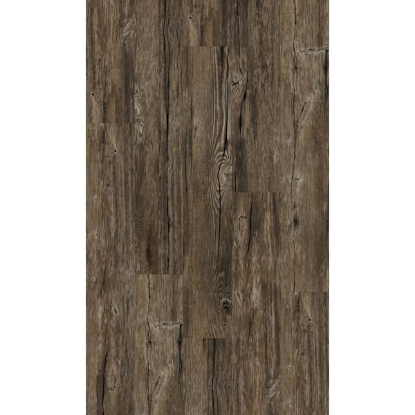 Unbranded Walnut Ember Grey 4 MIL x 6 in. W x 36 in. L Peel and Stick Water Resistant Luxury Vinyl Plank Flooring (36 sqft/case)