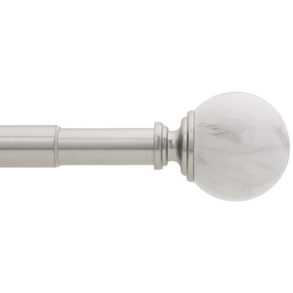 Details about   1" Diameter Decorative Window Curtain Rod with Cage Rod Finials 36"-72" Nickle 