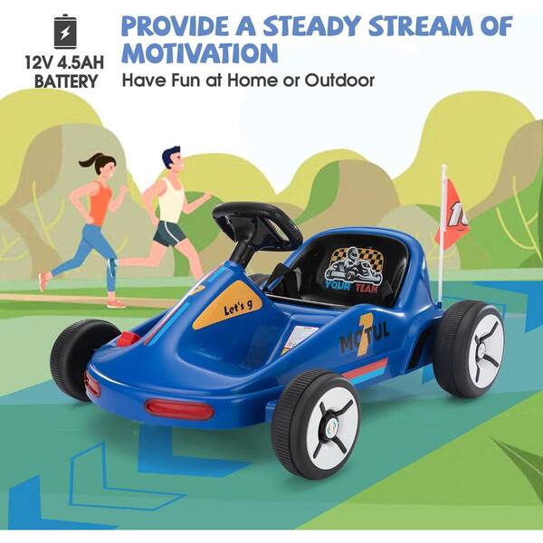 TOBBI 12-Volt Electric Ride on Car Go Kart for Kids, Ride on Toy
