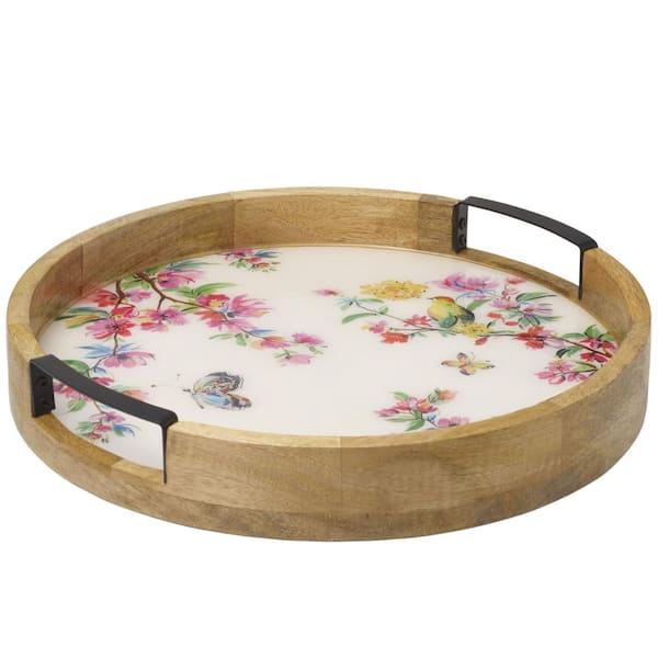 Barrel-Inspired 16 Lazy Susan With Iron Rail
