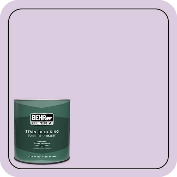 BEHR ULTRA 1 qt. #660C-2 Violet Mist Extra Durable Semi-Gloss Enamel Interior Paint & Primer