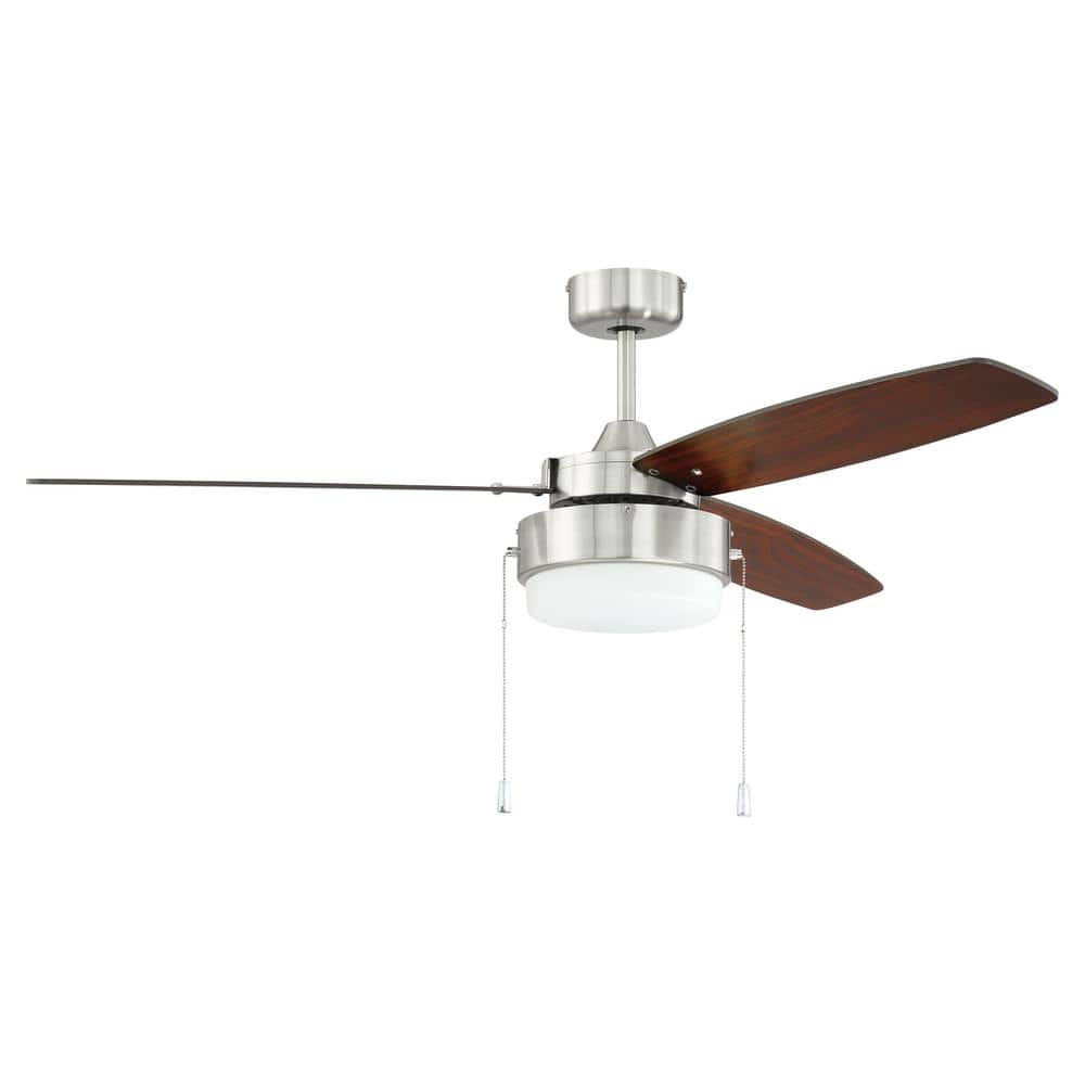 Intrepid 52'' Brushed Nickel Ceiling Fan with LED Light Kit