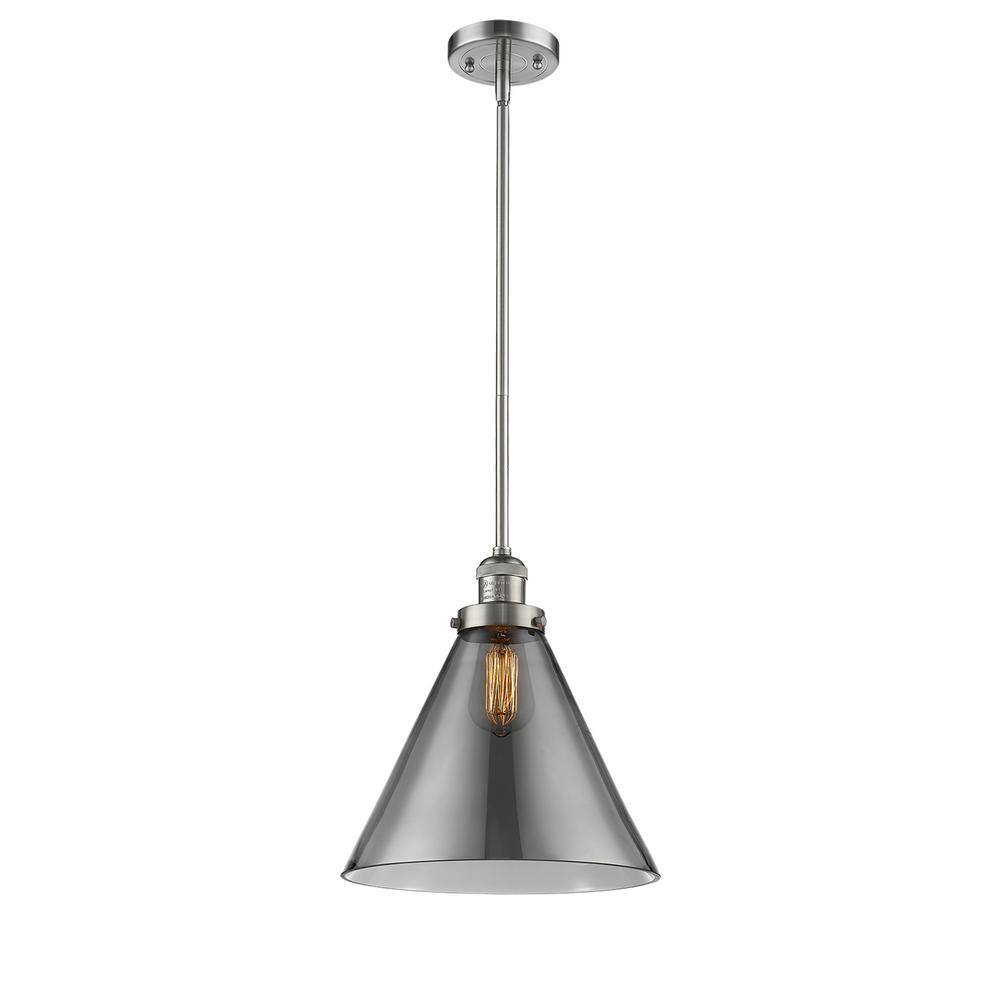 Franklin Restoration Mini Matte Black Pendant with Glass Shade