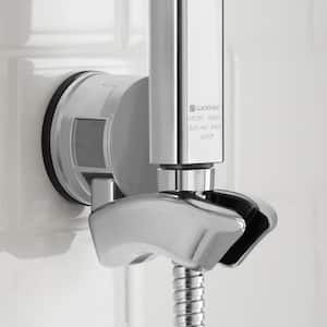 Modern 1-Spray 7.9 in. Dual Tub Wall Mount Fixed and Handheld Shower Heads 1.8 GPM in Polished Chrome