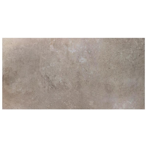 Ivy Hill Tile Provence Gray 6 in. x 0.39 in. Limestone Look Semi-Polished Porcelain Floor and Wall Tile Sample