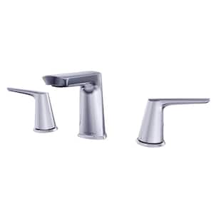 Bora Bora 2-Handle 8" Widespread Bathroom Faucet with Drain Kit and Supply Lines Included in Chrome