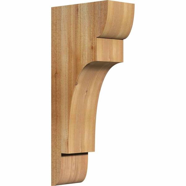 Ekena Millwork 6 in. x 12 in. x 28 in. Western Red Cedar New Brighton Rough Sawn Corbel